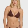 Top de bikini triangular alto Twisted Tides Slide