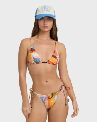 Top de bikini triangular con tiras Lei Daze Tall