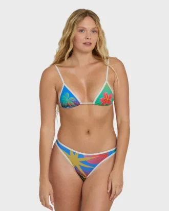 Top de bikini triangular Mini Slide de Midnight Tropics
