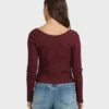 Top de punto de manga larga Fever Twist Top de punto de manga larga Fever Twist