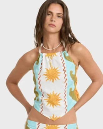 Top halter tejido Tides Calling