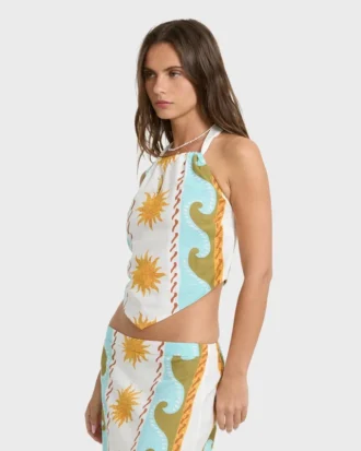 Top halter tejido Tides Calling