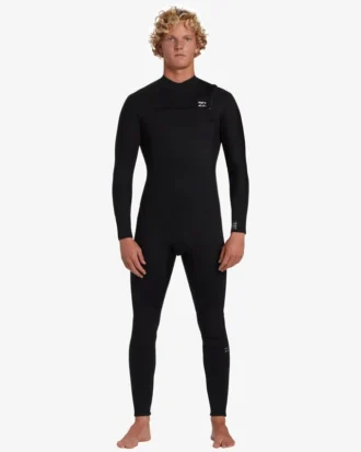 Traje de neopreno con cremallera en el pecho y lámina de 4/3 mm