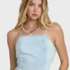 Vestido de denim lavado con sal Jade
