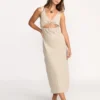 Vestido midi de punto con tirantes Vestido midi de punto con tirantes