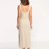Vestido midi de punto con tirantes Vestido midi de punto con tirantes