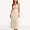 Vestido midi de punto con tirantes Vestido midi de punto con tirantes